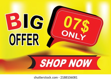  07 only  banner template design for web or social media