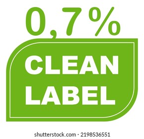 0,7% pure percentage label. Ecological green stamp. original quality badge vector art illustration with leaf for label or sticker. Eco friendly ancient icon. Organic plant symbol.