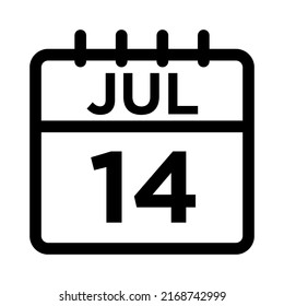 07-Jul - Icono negro de 14 líneas