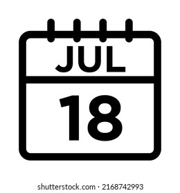 07-Jul-Schwarzes Symbol mit 18 Linien