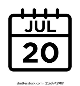 07-Jul - Icono negro de 20 líneas