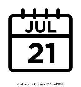 07-Jul - 21 Line Black Icon