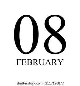 Ilustración de vectores de iconos 08 de febrero . Fecha, Día De La Boca