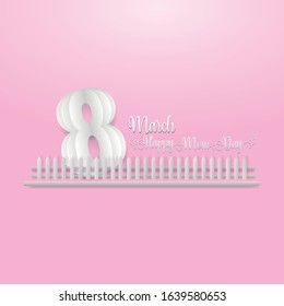 08 march happy women day. paper art eps 10.