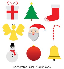 09 christmas icons in vector perfect set