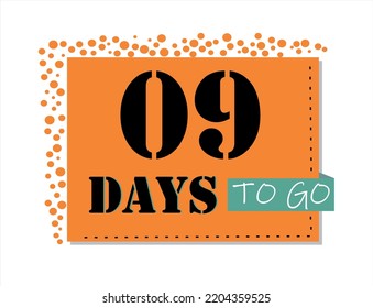 Quedan 90 días. Arte vectorial en naranja y negro, con acentos verdes. Recordatorio, banner aislado de fondo blanco.