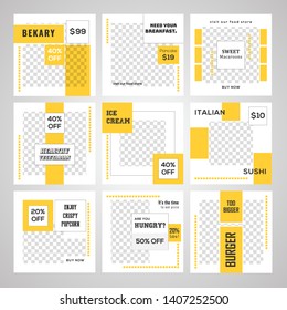 09 Slides abstract Unique Editable modern Social Media banner Template.Anyone can use This Design Easily.Promotional web banner for social media. Elegant sale and discount promo - Vector. - Vector
