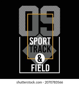 09 Sportspur und Felddesign Typografie Vektorgrafik