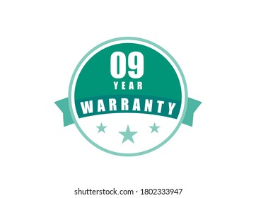 09 Year Warranty image vectors