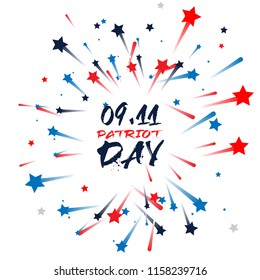 09.11, 2001 Poster Template. Vector illustration for Patriot Day