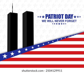 09.11.2001 American Patriot Day banner. EPS10 vector