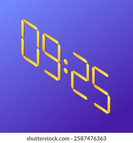 09:25 futuristic electronic device displaying a midnight countdown with a vibrant night-mode interface.