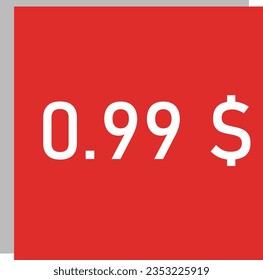 0.99 Gebrauchte Preismarke für viele Verwendungszwecke