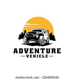 0ffroad adventure SUV car illustration logo vector