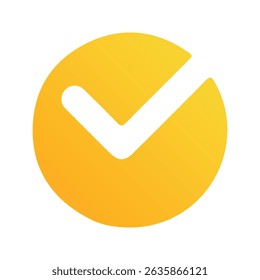 0range Gradient Checkmark Icon on white background