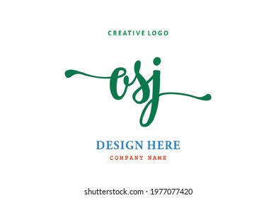 0SJ lettering logo is simple, easy to understand and authoritative
