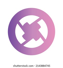 0x Cryptocurrency token icon. ZRX token symbol. Cryptocurrency vector icon. Flat Vector illustration - Vector