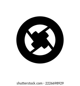 0x (ZRX) icon isolated on white background.
