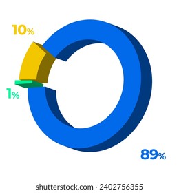 1 10 89 3d donut pie chart illustration eps vector 