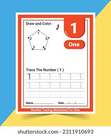 1 to 10 Number Tracing Worksheet For Kids