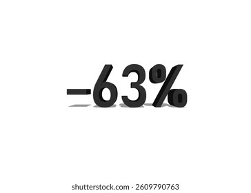 1 to 100% discount 3d Text White Background