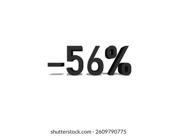 1 to 100% discount 3d Text White Background