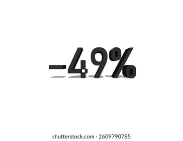 1 to 100% discount 3d Text White Background