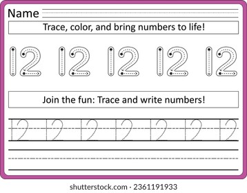 1 to 100 Number  Tracing worksheet 