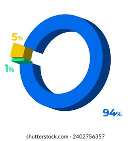 1 15 94 3d donut pie chart illustration eps vector 