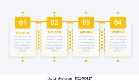 1, 2, 3, 4 steps, infographics, vector timeline