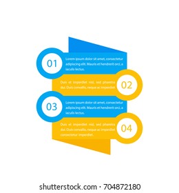 1, 2, 3, 4 steps, timeline, progress chart, infographics elements, vector labels
