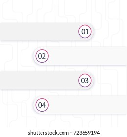1, 2, 3, 4 steps, timeline, vector infographics elements
