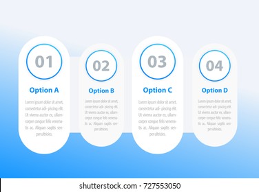 1, 2, 3, 4 steps, business infographics, vector timeline