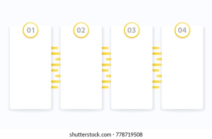 1, 2, 3, 4 steps, timeline, minimalistic infographics