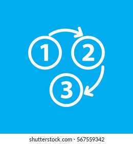  1 2 3 icon illsutration isolated vector sign symbol