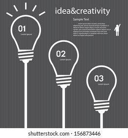 1 2 3  Light bulb vector icon