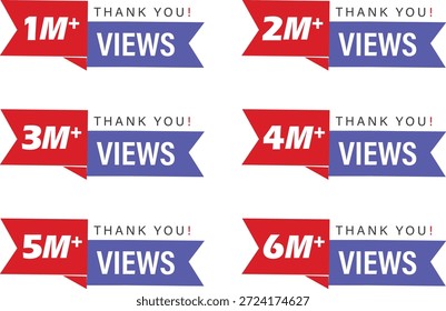 1 a 6 milhões de visualizações adicionais e obrigado por definir o design