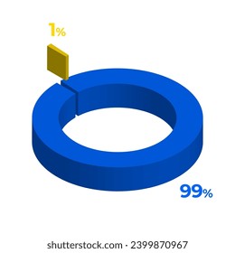 1 99 3d donut pie chart illustration eps vector 