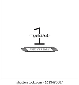 1 anniversary vector concept template design