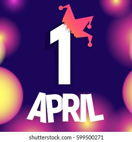 1 April fool's day with joker hat