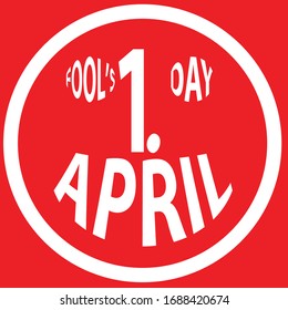 1. April-Vektorillustration 