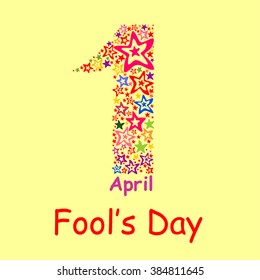 1 april. Fools Day. Vector illustration 