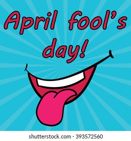 1 april. Fools Day. Vector illustration