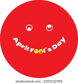 1 april Happy Fools Day with red face