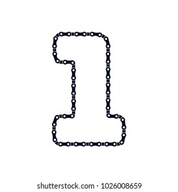 1 Bicycle Chain Letter Logo Icon Design