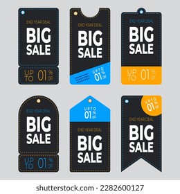 1% big sale 6 pack sign tag or label warning banner vector art illustration Isolated on White Background in various color