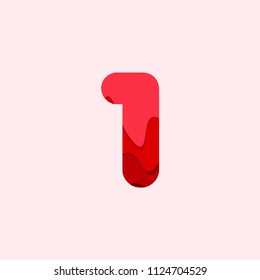 1 Blood Font Vector Template Design Illustration