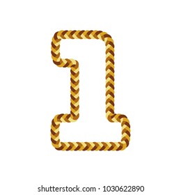 1 Braid Letter Logo Icon Design