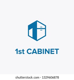 1 cabinet simple unique modern logo designs
