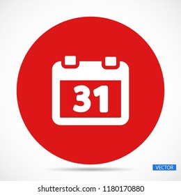 1, calendar, icon, vector